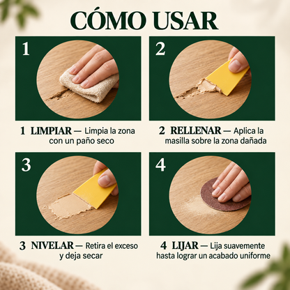 Masilla reparadora para grietas y agujeros.