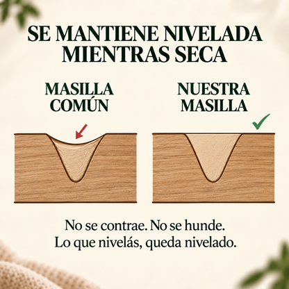 Masilla reparadora para grietas y agujeros.