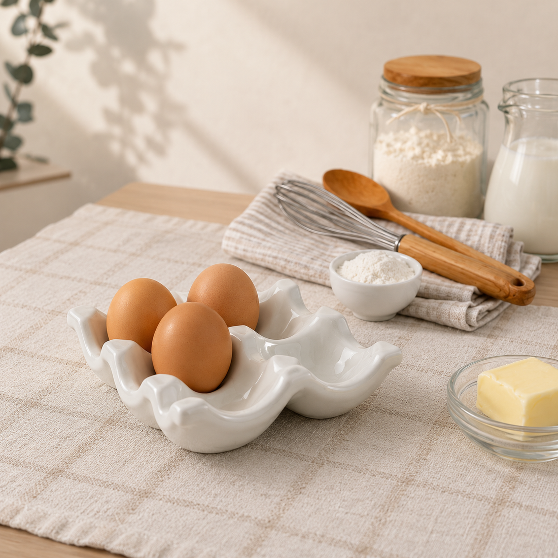 Huevera de Ceramica en uso