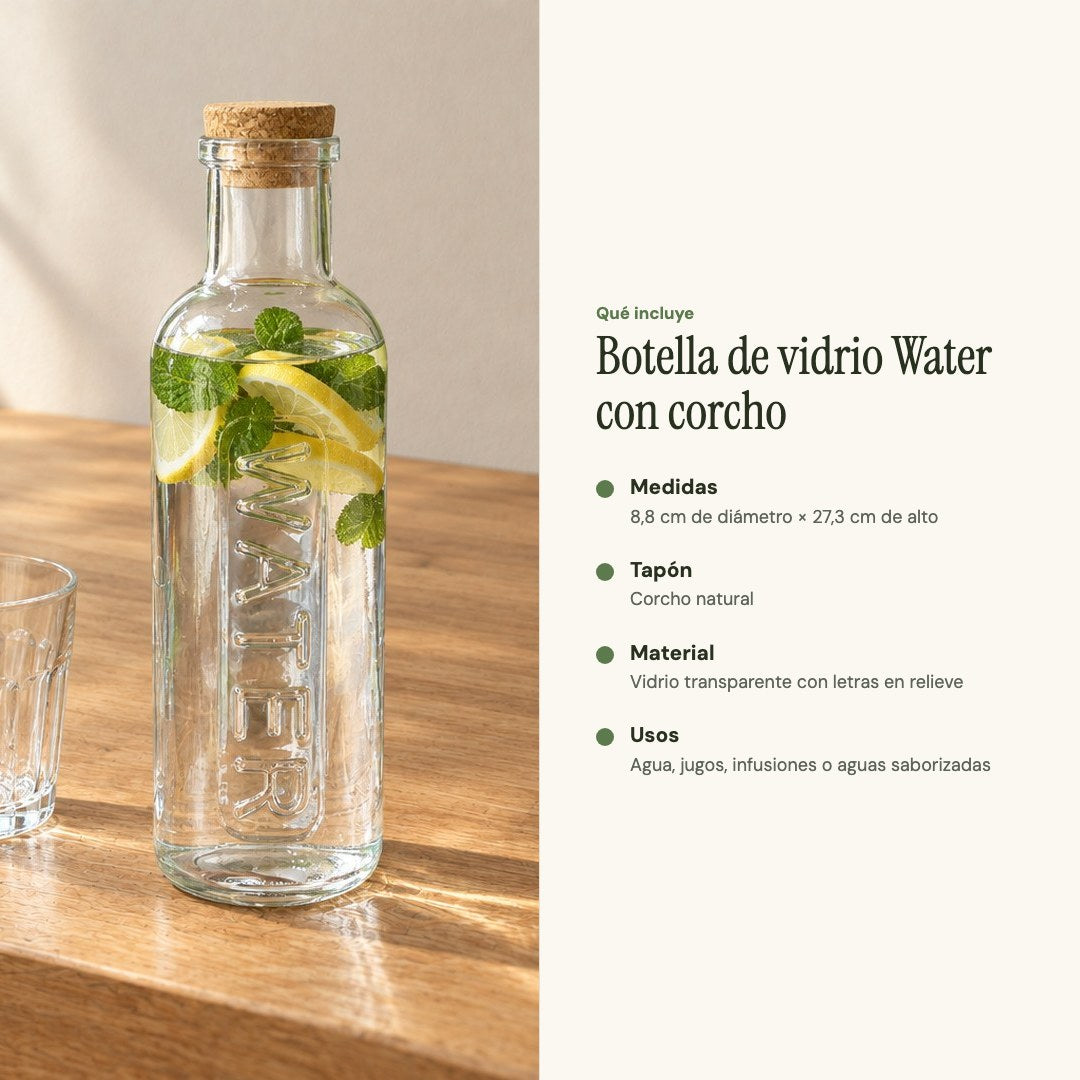 Qué incluye y medidas de la botella