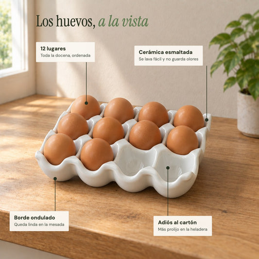 Características de la huevera de cerámica