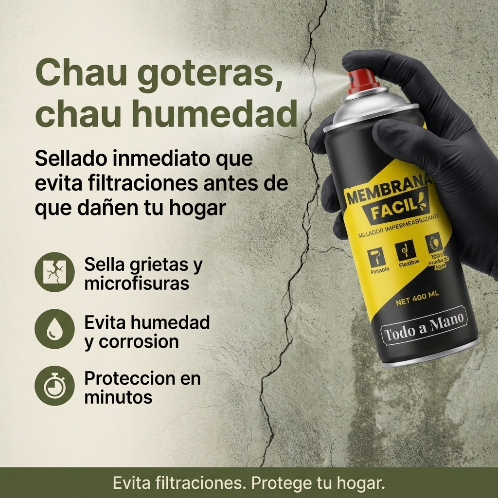 Sellador Total impermeable en Aerosol Caucho Liquido