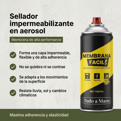 Sellador Total impermeable en Aerosol Caucho Liquido