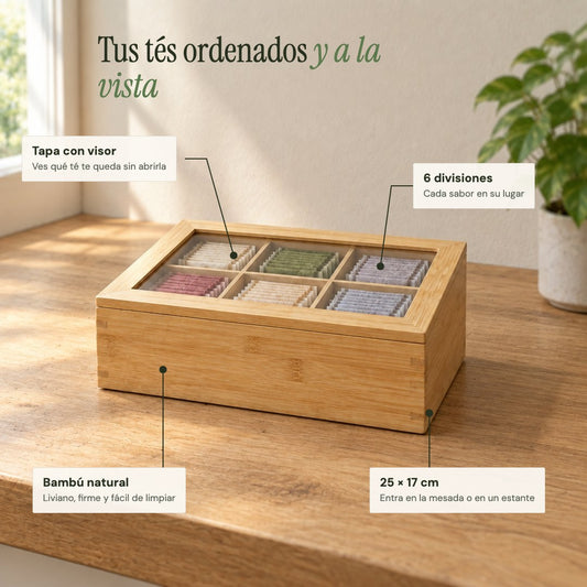 Características de la caja de bambú para té